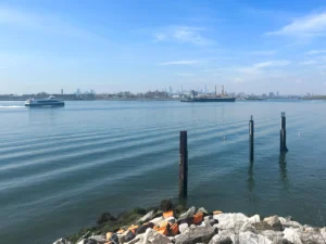 waterborne freight at the Fulton Fish Market in Hunts Point